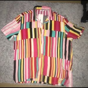 Fashionova Multicolored Striped Button Shirt! New